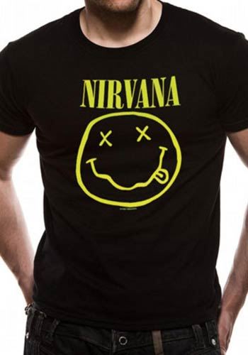 Nirvana: Smiley T-shirt L
