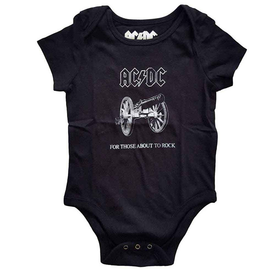 AC/DC Kids Baby Grow: About to Rock (Black)
