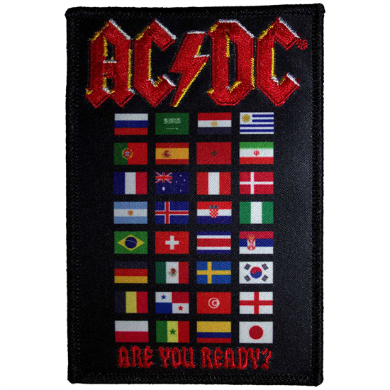 AC/DC Woven Patch: Are You Ready? Flags (PREORDER)