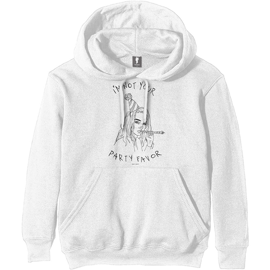 Eilish, Billie: Party Favour Hoodie White