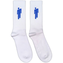 Billie Eilish Ladies Terry Socks: Blue Blohsh (White)(STR. 40-45)