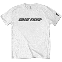 Billie Eilish Kids T-Shirt: Black Racer Logo (Sleeve Print) (5-6 år)
