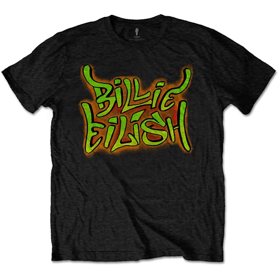 Eilish, Billie: Graffiti Black T-shirt S