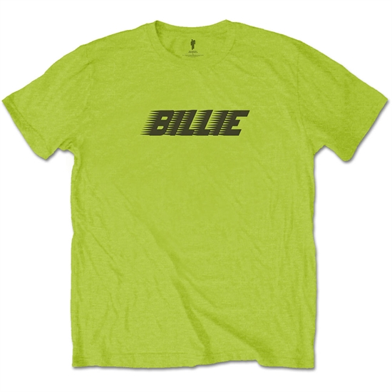 Eilish, Billie: Racer Logo & Blohsh Lime Green T-shirt
