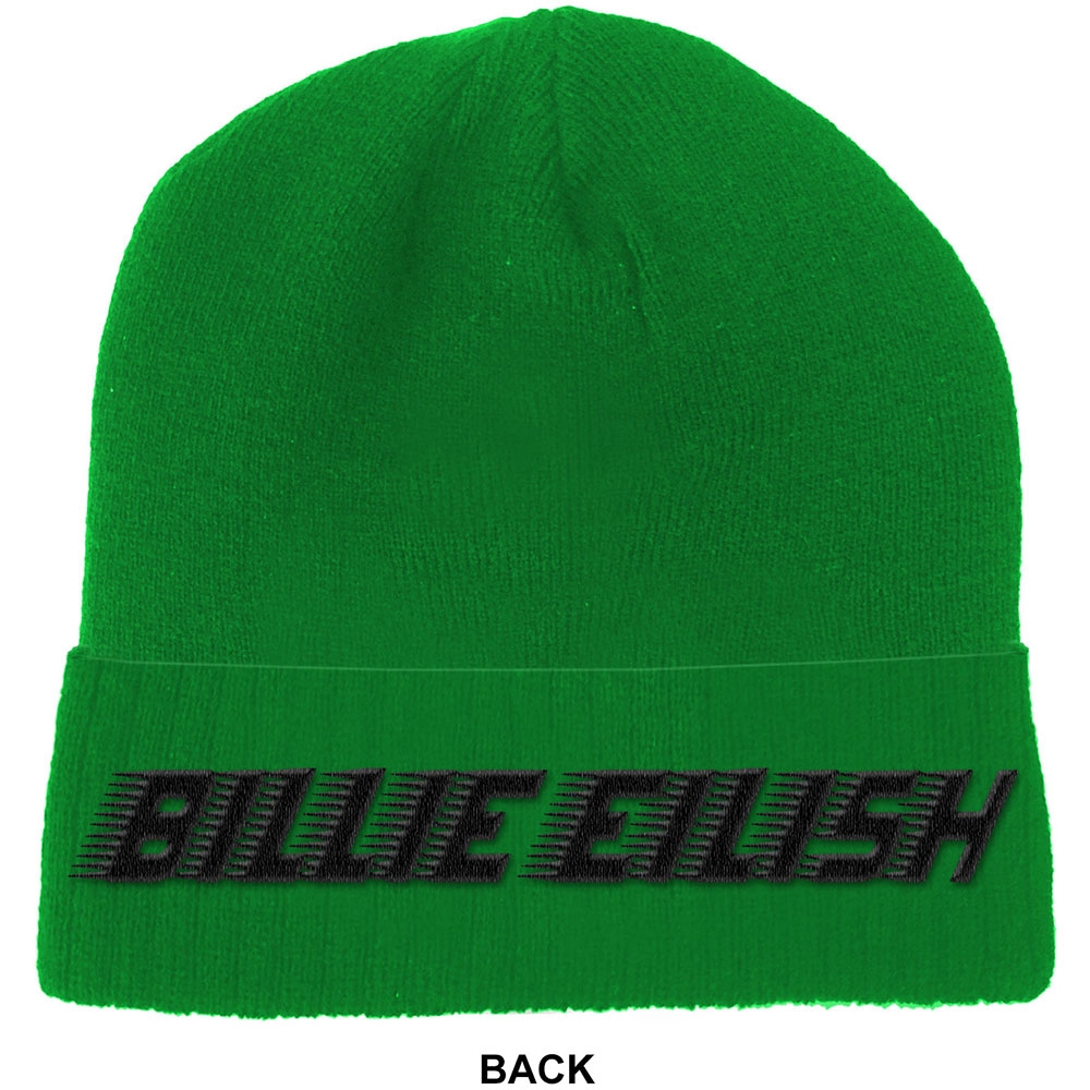 Eilish, Billie: Blohsh Green Beanie + Fingerless Gloves