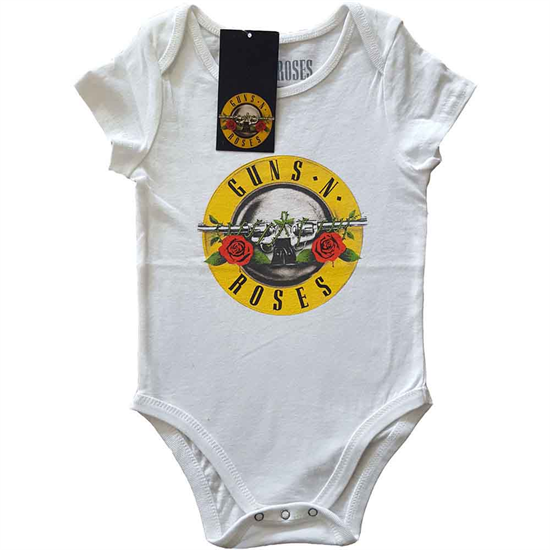 Guns N\' Roses Kids Baby Grow: Classic Logo  9 - 12 mdr.  (Hvid)
