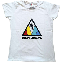 Imagine Dragons Ladies T-Shirt: Triangle Logo (White)