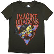 Imagine Dragons Ladies T-Shirt: Skeleton Flute (Green)
