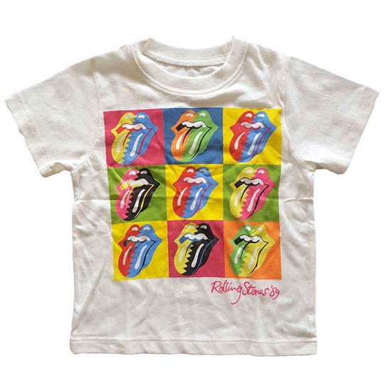 The Rolling Stones Kids Toddler T-Shirt: Two-Tone Tongues (Hvid)   18 mdr.