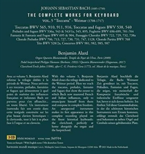 Alard, Benjamin: Bach - The Complete Works for Keyboard Vol.5 (3xCD)