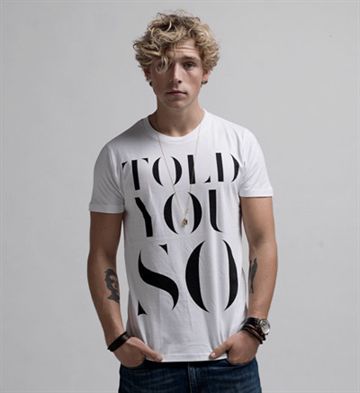 Christopher: Told You So Girl T-shirt White XL