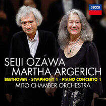 Argerich, Martha, Mito Chamber Orchestra, Seiji Ozawa: Beethoven - Symphony No. 1 in C - Piano Concerto No. 1 in C (CD)