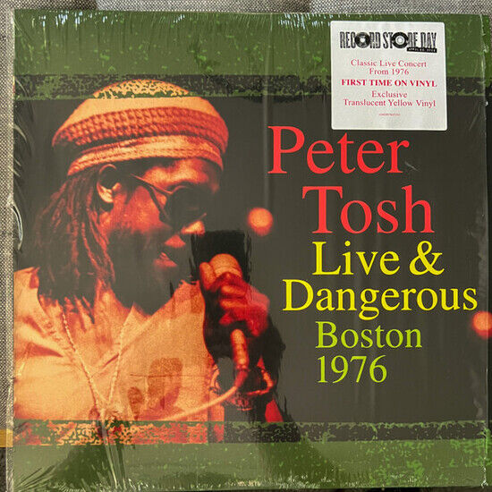 Peter Tosh - Live & -Coloured- Dangerous Boston 1976 / Transparent Yellow