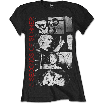 5 Seconds of Summer: Photo Stacked Girl T-shirt S