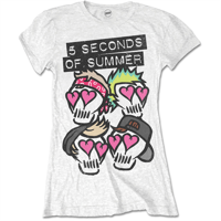 5 Seconds of Summer: Spray Skull Girl T-shirt