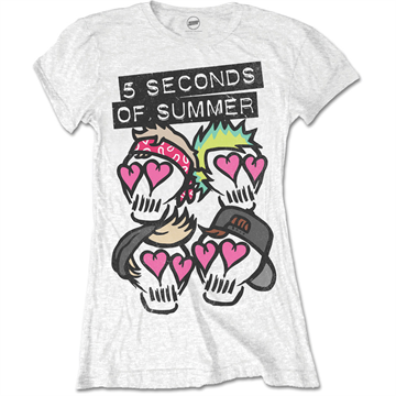 5 Seconds of Summer: Spray Skull Girl T-shirt S