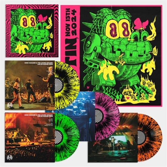 King Gizzard & The Lizard Wizard - King Gizzard - Live in Austin \'24 (4 LP Neon Splatter Vinyl Box Set) (Vinyl)