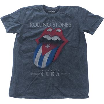 Rolling Stones: Havana Cuba Denim Blue T-shirt