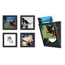 Vinyl Flip Ramme Sort (4stk)